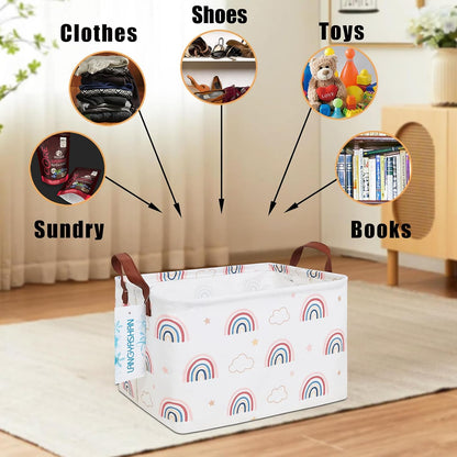 Rectangular Collapsible Simplified Zoo Storage Basket Nursery Organizer - Colors A