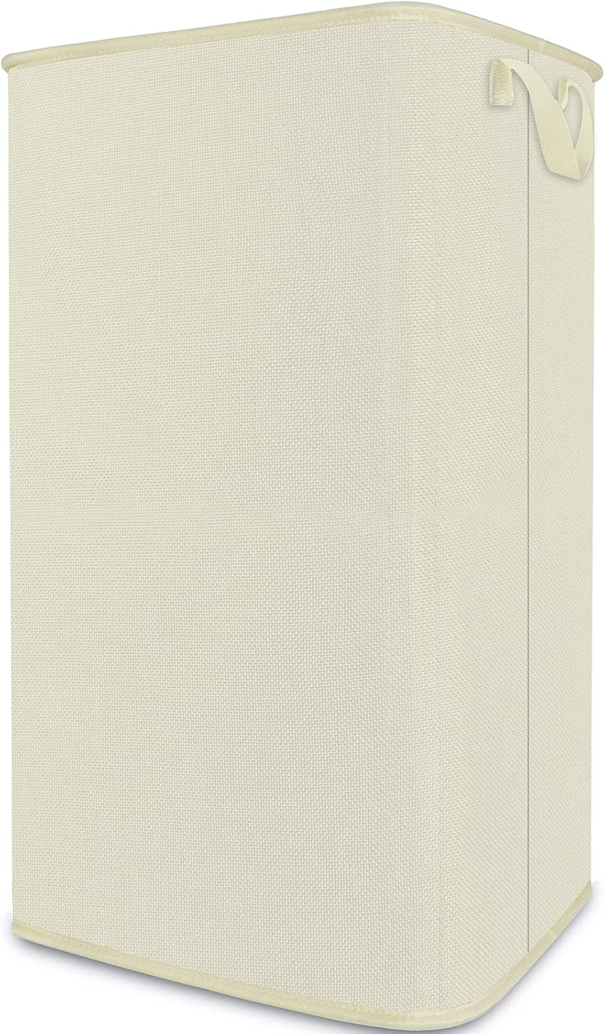 Extra Large Laundry Hamper, Folding 100L Laundry Basket, Beige