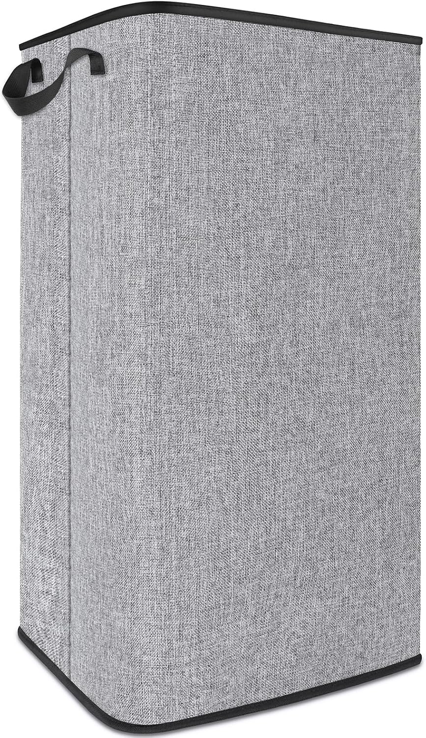 Extra Large Laundry Hamper, Folding 100L Laundry Basket, Beige
