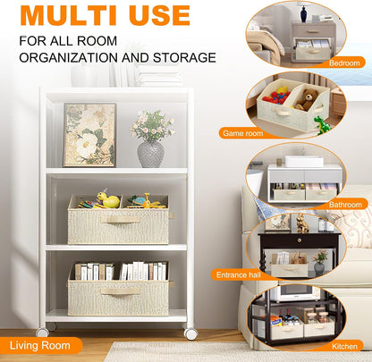 6 Pack Trapezoid Storage Bins,Gray Fabric Shelf Organizers
