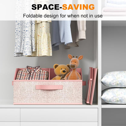 6 Pack Trapezoid Storage Bins,Gray Fabric Shelf Organizers