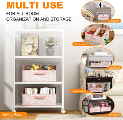 6 Pack Trapezoid Storage Bins,Gray Fabric Shelf Organizers