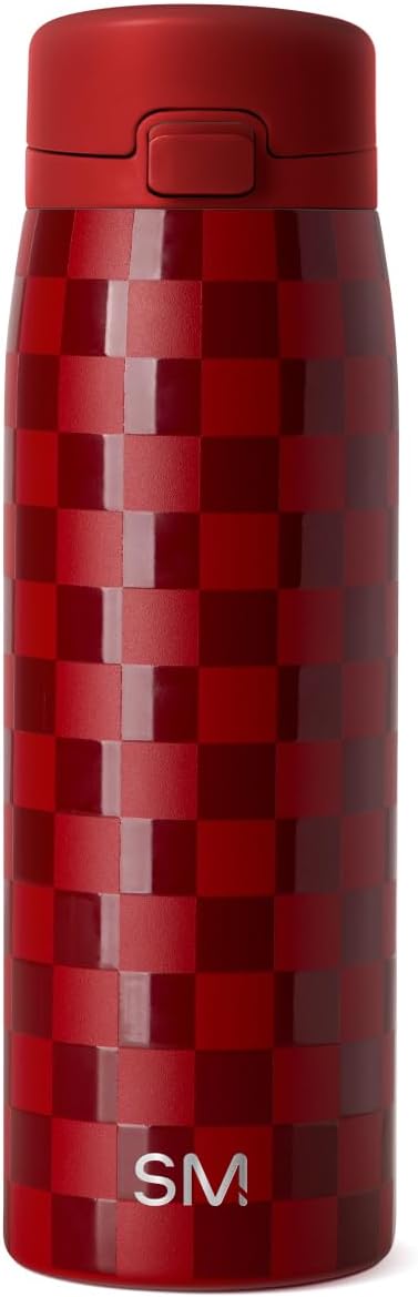 Ceramic Lined Insulated Coffee Tumbler | 16oz, Pink | Sidekick Leak-Proof Travel Coffee Mug | Locking Push-Button Flip Lid, Cupholder Friendly, Silicone Base | Velvet Pink
