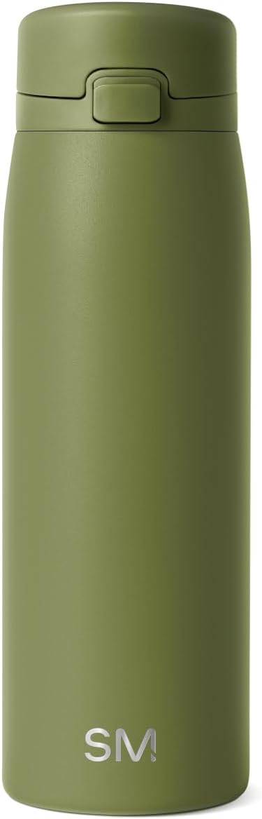 Ceramic Lined Insulated Coffee Tumbler | 16oz, Pink | Sidekick Leak-Proof Travel Coffee Mug | Locking Push-Button Flip Lid, Cupholder Friendly, Silicone Base | Velvet Pink