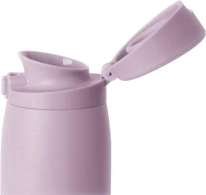 Ceramic Lined Insulated Coffee Tumbler | 16oz, Pink | Sidekick Leak-Proof Travel Coffee Mug | Locking Push-Button Flip Lid, Cupholder Friendly, Silicone Base | Velvet Pink