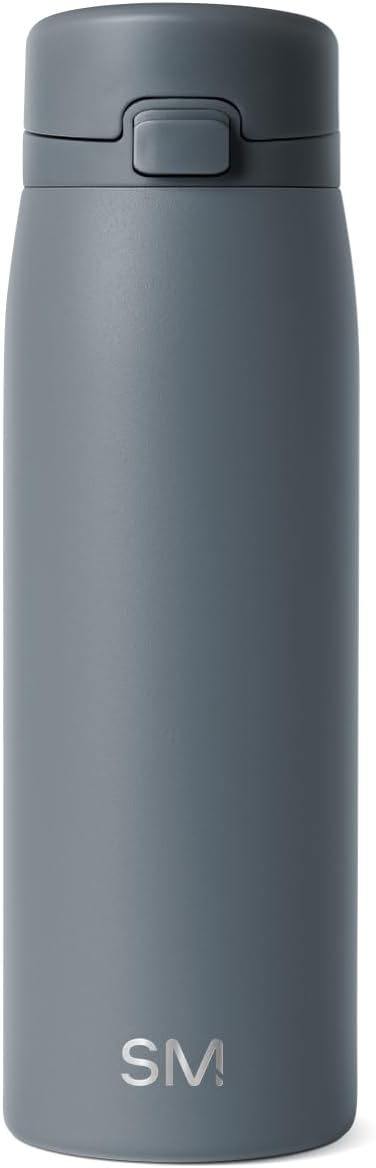 Ceramic Lined Insulated Coffee Tumbler | 16oz, Pink | Sidekick Leak-Proof Travel Coffee Mug | Locking Push-Button Flip Lid, Cupholder Friendly, Silicone Base | Velvet Pink