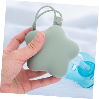 2pcs Silicone Storage Box Portable Case Clip for Newborn Multifunctional Holder Dustproof Cleaning