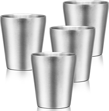 Metal Cup, 19 oz Insulated Tumbler, 4 Pack Double Wall Unbreakable Stackable Water Tumblers Premium Insulated Stainless Steel Cups Drinking Glasses for Home Travel Camping Outdoor