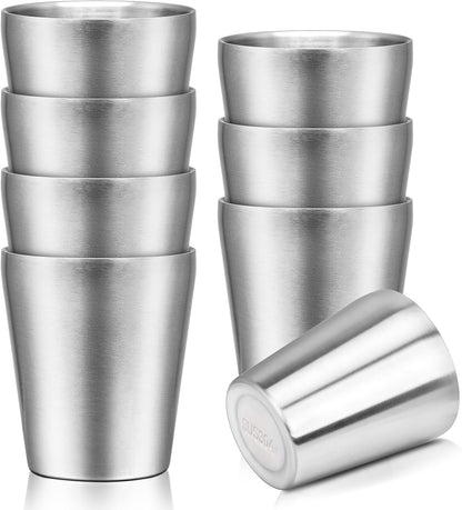 Metal Cup, 19 oz Insulated Tumbler, 4 Pack Double Wall Unbreakable Stackable Water Tumblers Premium Insulated Stainless Steel Cups Drinking Glasses for Home Travel Camping Outdoor