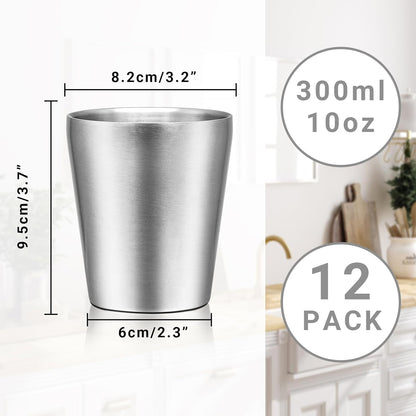 Metal Cup, 19 oz Insulated Tumbler, 4 Pack Double Wall Unbreakable Stackable Water Tumblers Premium Insulated Stainless Steel Cups Drinking Glasses for Home Travel Camping Outdoor