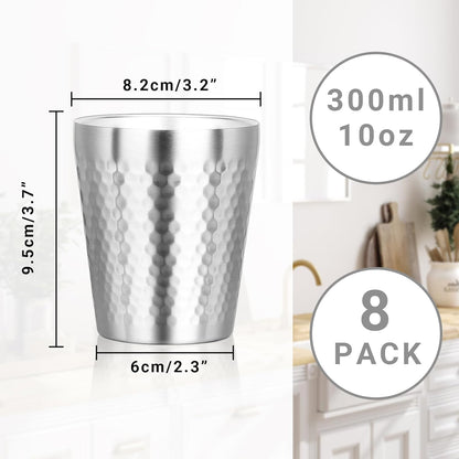 Metal Cup, 19 oz Insulated Tumbler, 4 Pack Double Wall Unbreakable Stackable Water Tumblers Premium Insulated Stainless Steel Cups Drinking Glasses for Home Travel Camping Outdoor