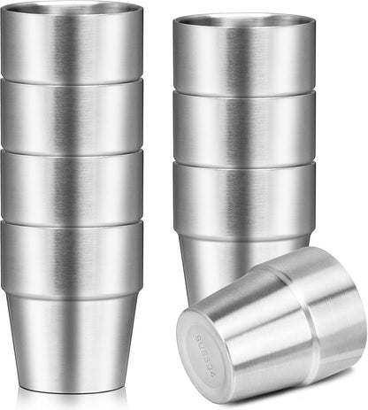 Metal Cup, 19 oz Insulated Tumbler, 4 Pack Double Wall Unbreakable Stackable Water Tumblers Premium Insulated Stainless Steel Cups Drinking Glasses for Home Travel Camping Outdoor
