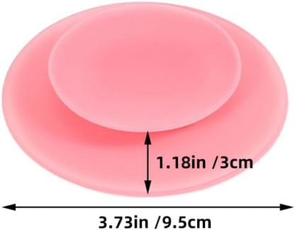 Silicone Suction Cups 6Pcs Double-Sided Suction Plate Pads for Toddler Plates Elderly Bowls and Patient Dinnerware Non-Slip Anti-Spill Solution 3.74X3.74 Inches