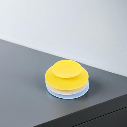 Silicone Suction Cups 6Pcs Double-Sided Suction Plate Pads for Toddler Plates Elderly Bowls and Patient Dinnerware Non-Slip Anti-Spill Solution 3.74X3.74 Inches