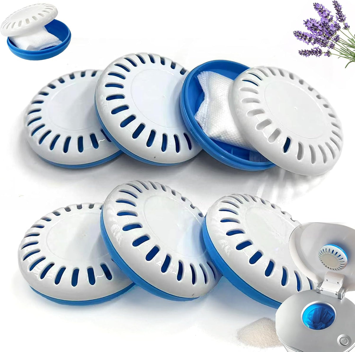 6 PCS Lavender Baking Soda Cartridges for Munchkin Diaper Pails