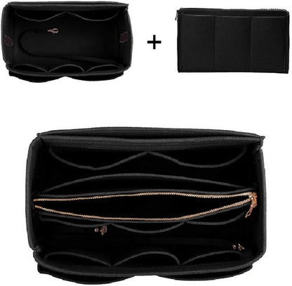 Purse Organizer Insert, Felt Bag Organizer with Metal Zipper, Handbag & Tote Shaper, For Speedy Neverfull Tote, 7 Sizes