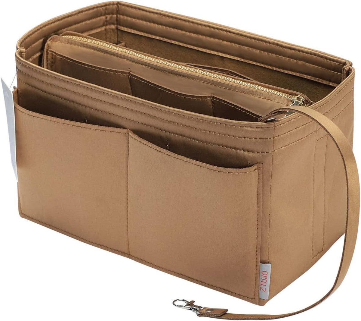 Purse Organizer Insert, Felt Bag Organizer with Metal Zipper, Handbag & Tote Shaper, For Speedy Neverfull Tote, 7 Sizes