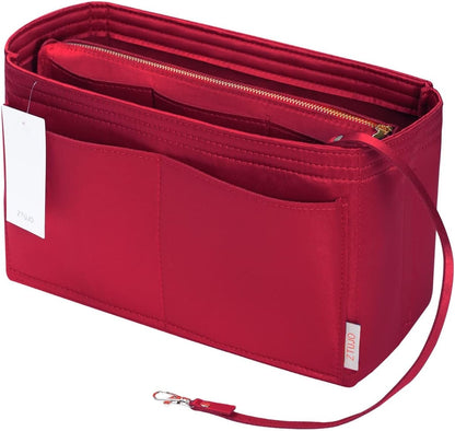 Purse Organizer Insert, Felt Bag Organizer with Metal Zipper, Handbag & Tote Shaper, For Speedy Neverfull Tote, 7 Sizes