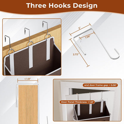 5 Tier Over the Door Organizer for Bathroom, Bedroom, Pantry, Grey