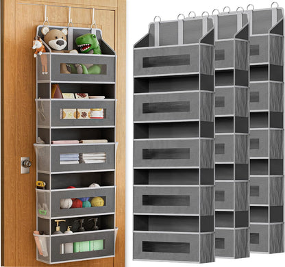 5 Tier Over the Door Organizer for Bathroom, Bedroom, Pantry, Grey