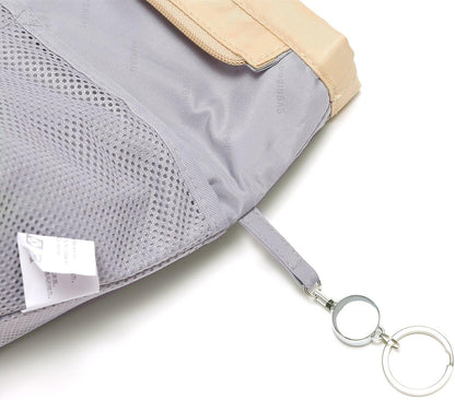 iN. Purse Organizer Insert with zipper Nylon fabric for women Handbags & Totebag beige Size: Large: 15.7"(Top)/12.2"(Bottom) L × 4.9"W × 10"H