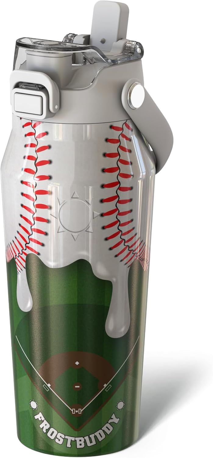 24oz Insulated Water Bottle - Straw & Chug Lid - Leak-Proof | Sip-or-chug dual lid | Ice-cold for 24+ hours | Cup-holder friendly | Durable & easy to clean - Colors B