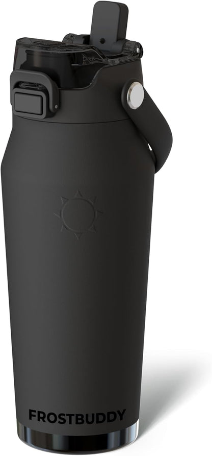 24oz Insulated Water Bottle - Straw & Chug Lid - Leak-Proof | Sip-or-chug dual lid | Ice-cold for 24+ hours | Cup-holder friendly | Durable & easy to clean - Colors B