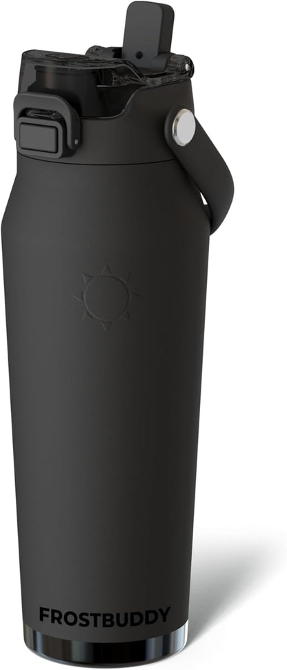 24oz Insulated Water Bottle - Straw & Chug Lid - Leak-Proof | Sip-or-chug dual lid | Ice-cold for 24+ hours | Cup-holder friendly | Durable & easy to clean - Colors B
