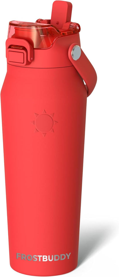 24oz Insulated Water Bottle - Straw & Chug Lid - Leak-Proof | Sip-or-chug dual lid | Ice-cold for 24+ hours | Cup-holder friendly | Durable & easy to clean - Colors B