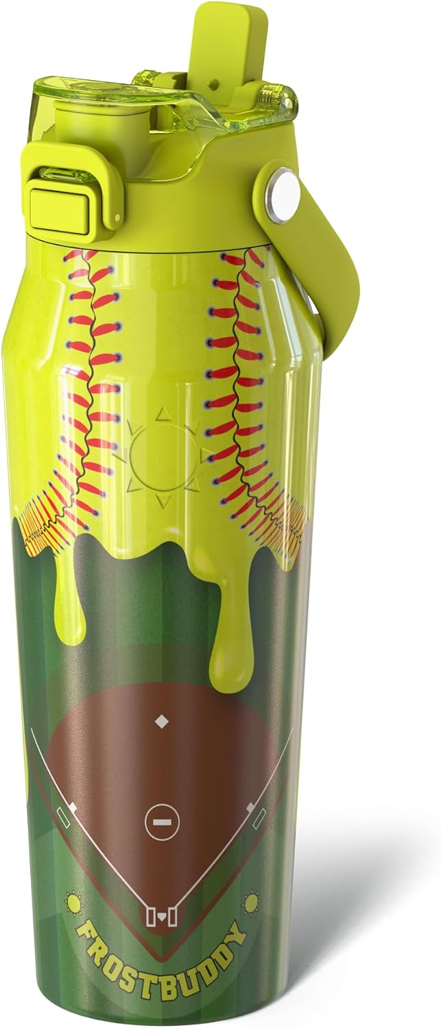 24oz Insulated Water Bottle - Straw & Chug Lid - Leak-Proof | Sip-or-chug dual lid | Ice-cold for 24+ hours | Cup-holder friendly | Durable & easy to clean - Colors B