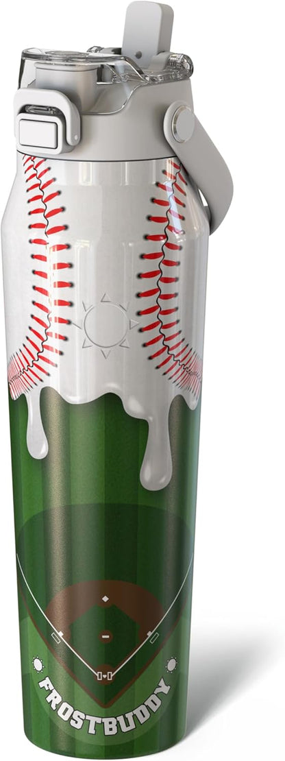 24oz Insulated Water Bottle - Straw & Chug Lid - Leak-Proof | Sip-or-chug dual lid | Ice-cold for 24+ hours | Cup-holder friendly | Durable & easy to clean - Colors B