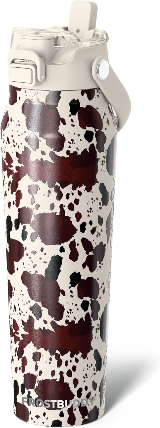 24oz Insulated Water Bottle - Straw & Chug Lid - Leak-Proof | Sip-or-chug dual lid | Ice-cold for 24+ hours | Cup-holder friendly | Durable & easy to clean - Colors B