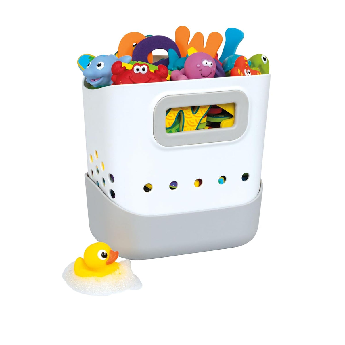 Nuby Waterfall Rinse Pail - Gentle Rinsing Water Scoop for Tear-Free Infant and Toddler Bath Time - 6+ Months - Baby Bath Essentials