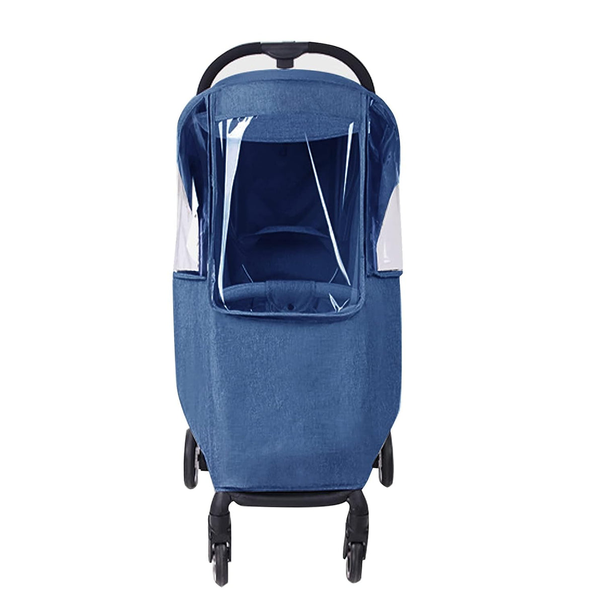Universal Stroller Raincovers for Twins Baby Stroller Pushchair Waterproof Buggy Pram Raincoat Wind Dust Rain Covers PVC Double Carrycots Weather Shield Protector (Tandem Twin Buggy Rain Cover)