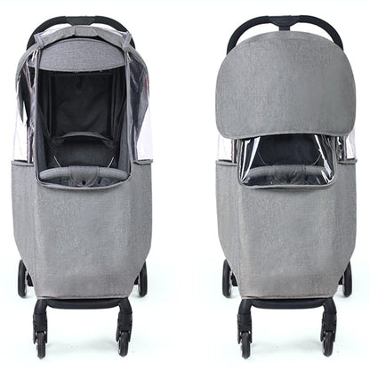 Universal Stroller Raincovers for Twins Baby Stroller Pushchair Waterproof Buggy Pram Raincoat Wind Dust Rain Covers PVC Double Carrycots Weather Shield Protector (Tandem Twin Buggy Rain Cover)