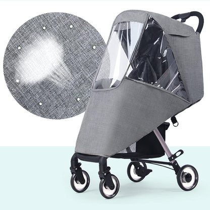 Universal Stroller Raincovers for Twins Baby Stroller Pushchair Waterproof Buggy Pram Raincoat Wind Dust Rain Covers PVC Double Carrycots Weather Shield Protector (Tandem Twin Buggy Rain Cover)
