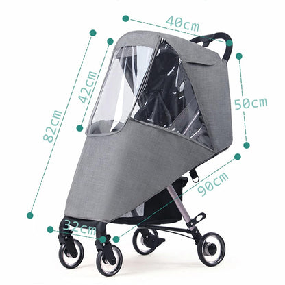 Universal Stroller Raincovers for Twins Baby Stroller Pushchair Waterproof Buggy Pram Raincoat Wind Dust Rain Covers PVC Double Carrycots Weather Shield Protector (Tandem Twin Buggy Rain Cover)