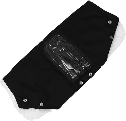 Windproof Stroller Hand Muff with Thick Oxford Fabric and Plush Lining, Warm and Secure Fit for Outdoor Winter Use on Stroller Bar