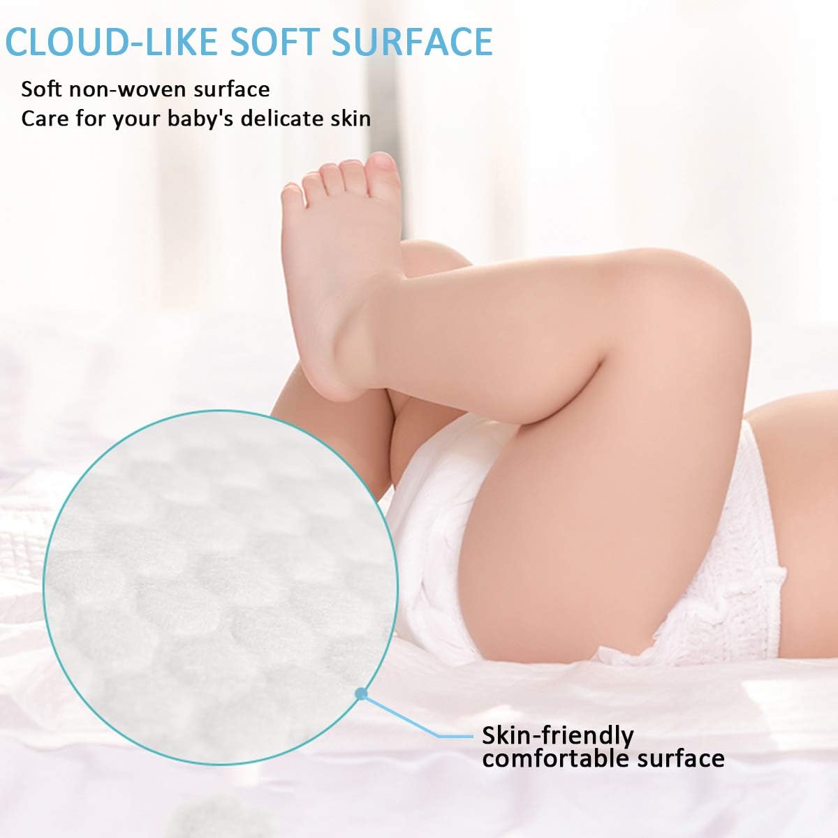Disposable Changing Pad Liners Pack of 100 Baby Incontinence Changing Pads Diaper UnderPads Ultra Soft Super Absorbent Waterproof Mat 13 x18 in