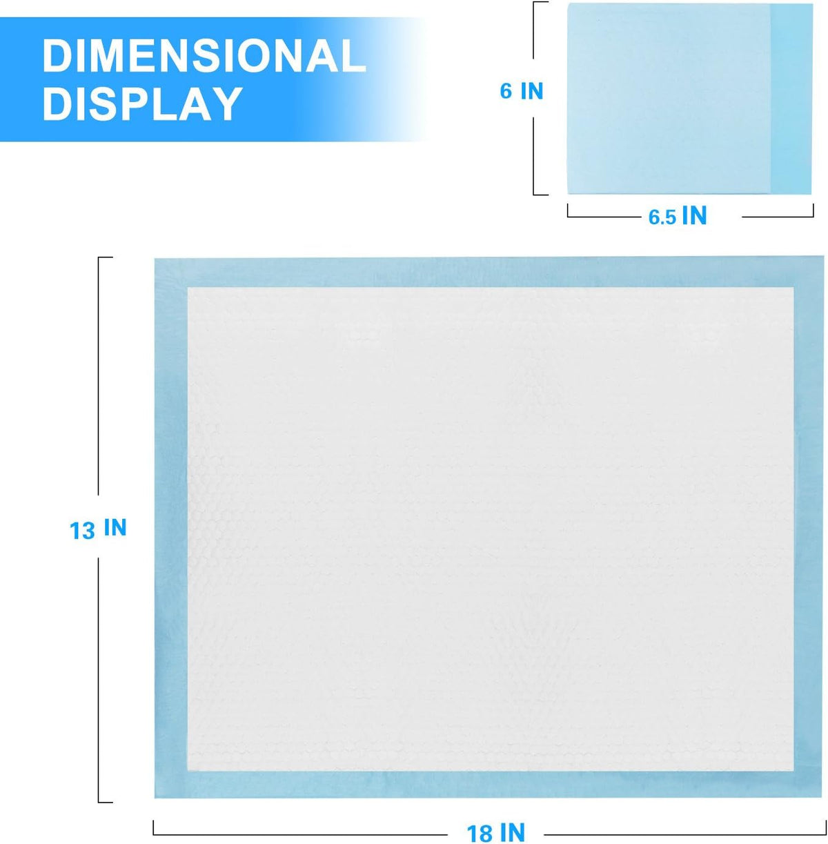 Disposable Changing Pad Liners Pack of 100 Baby Incontinence Changing Pads Diaper UnderPads Ultra Soft Super Absorbent Waterproof Mat 13 x18 in