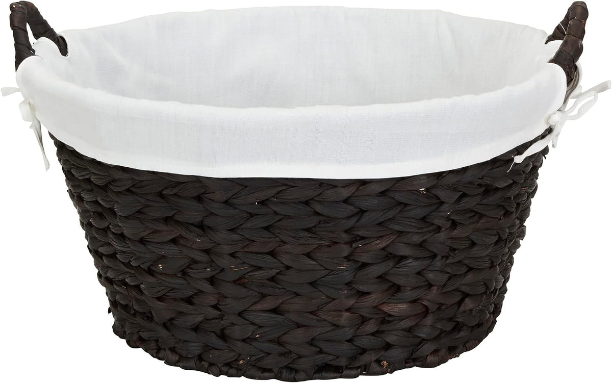 Paper Rope Woven Oval Laundry Basket, Brown