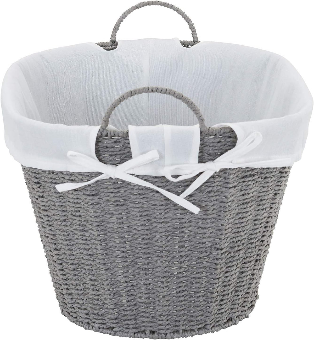 Paper Rope Woven Oval Laundry Basket, Brown
