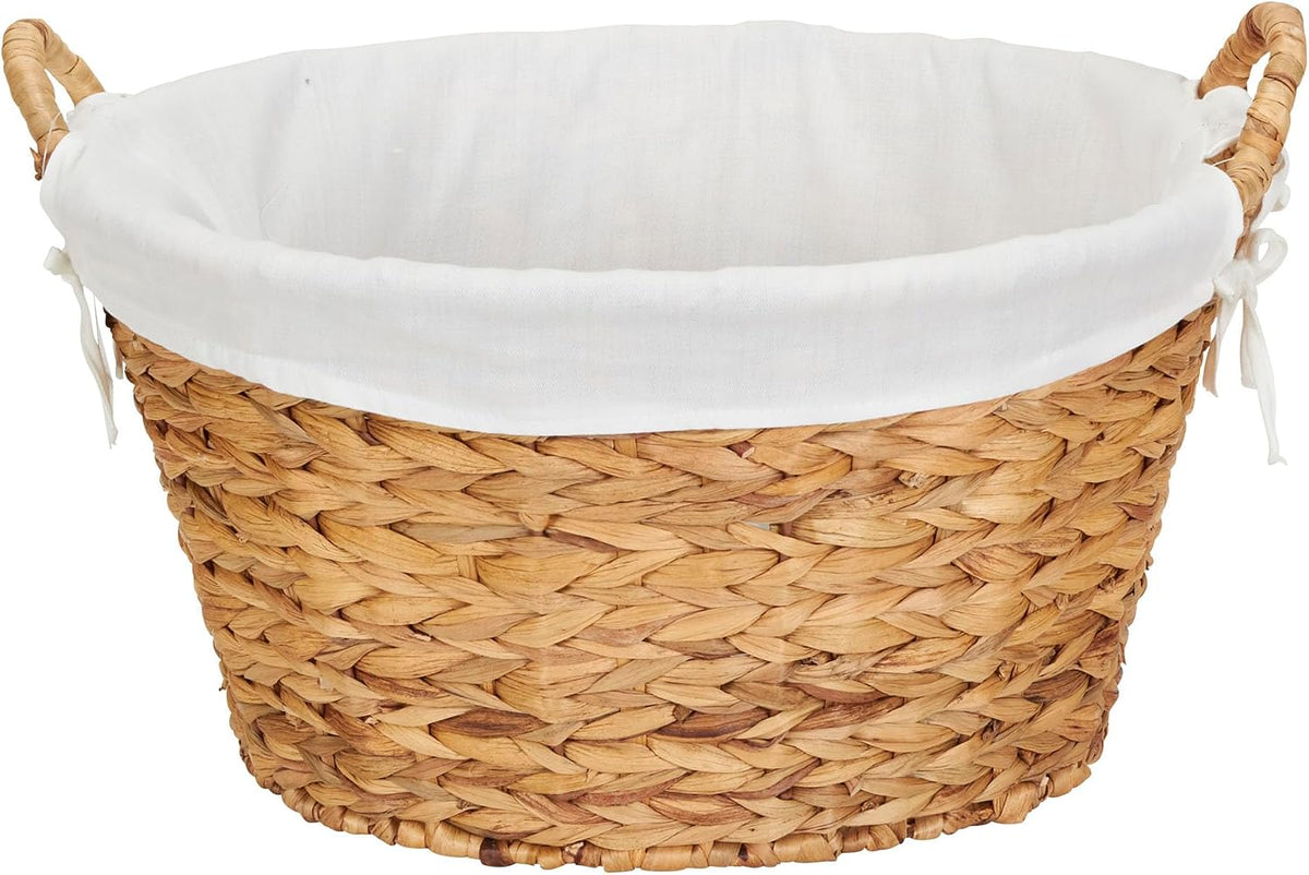 Paper Rope Woven Oval Laundry Basket, Brown