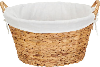 Paper Rope Woven Oval Laundry Basket, Brown