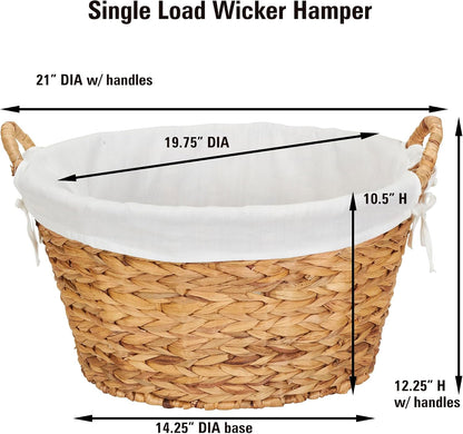 Paper Rope Woven Oval Laundry Basket, Brown