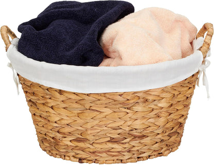 Paper Rope Woven Oval Laundry Basket, Brown