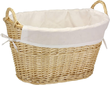 Paper Rope Woven Oval Laundry Basket, Brown