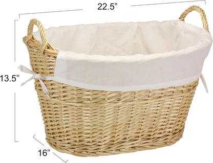 Paper Rope Woven Oval Laundry Basket, Brown