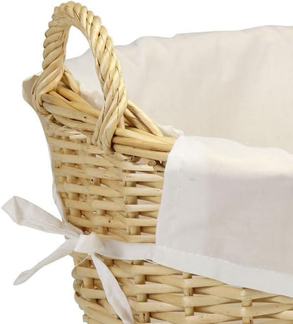 Paper Rope Woven Oval Laundry Basket, Brown