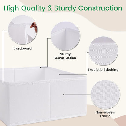 Drawer Organizer Clothes, Underwear Drawer Organizers, Foldable Closet Organizers and Storage Dresser Drawer Dividers Clothing Organizer for Clothes, Socks, Scarves, Bra, Ties (Beige)